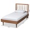 Baxton Studio Sora Mid-Century Modern Ash Walnut Finished Wood Twin Size Platform Bed 180-11108-11158-Zoro - alternate 3